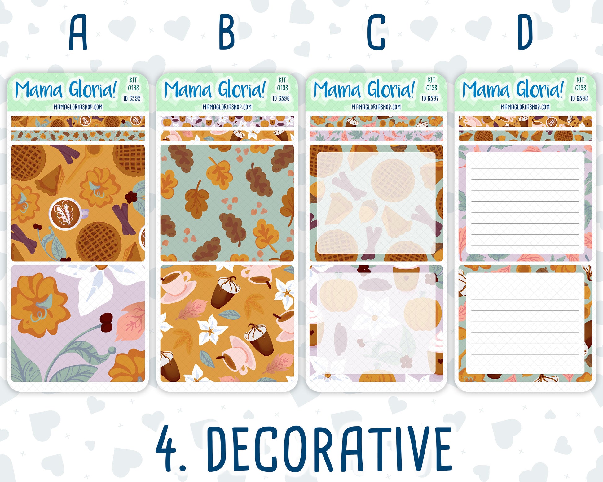 Kit 0138 7x9 Daily Duo - Aromas - November- Autumn- Planner