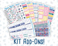 Kit 0140 Add Ons - Frosty Blooms - December - Planner Stickers - Kit 2023