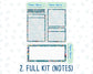 Kit 0140 -7x9 - Frosty Blooms- December- Winter- Notes Pages - Dashboard Kit - Productivity Page