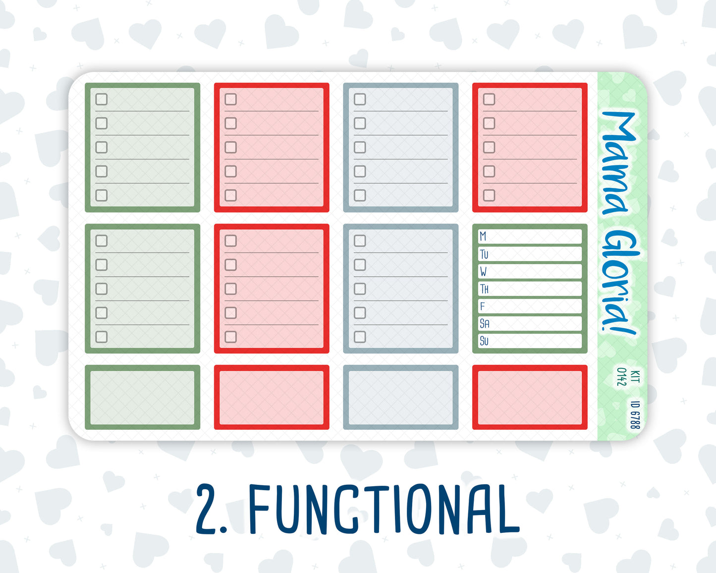 Kit 0142- 7x9 - Holiday Highlights -December- Winter- Weekly Kit For EC Horizontal Planners