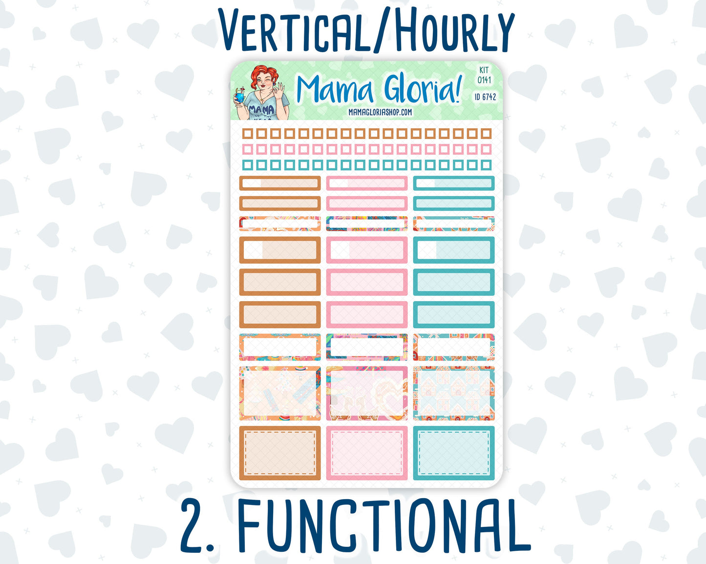 Kit 0141 -7x9 -Christmas Village - December- Winter- Weekly Kit For Vertical And Hourly EC Planners