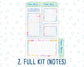 Kit 0146 - A5 - Gilded Stars - January - Winter- Notes Pages - Dashboard Kit - Productivity Page