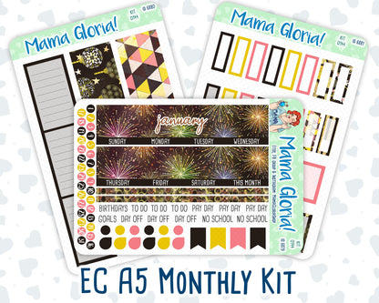 Kit 0144 -A5 -Monthly -New Year's Soiree- January- Winter Kit