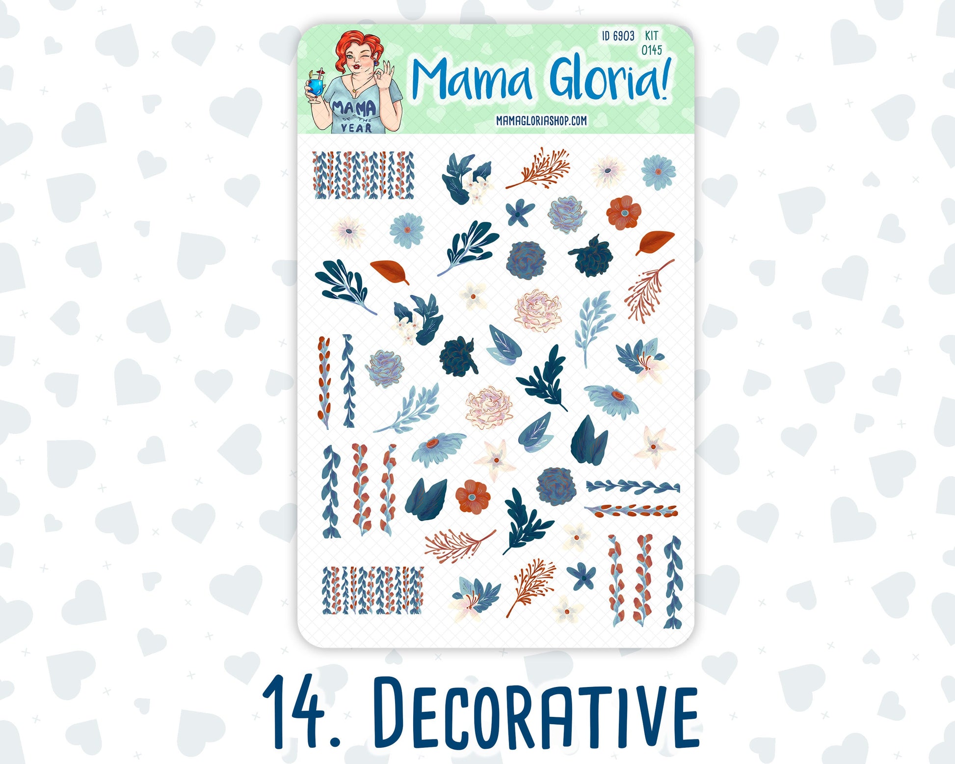 Kit 0145 Add Ons - Snow-Kissed Flowers - January- Planner Stickers - Kit 2024