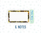 Kit 0144 - A5 - New Year's Soiree - January - Winter- Notes Pages - Dashboard Kit - Productivity Page