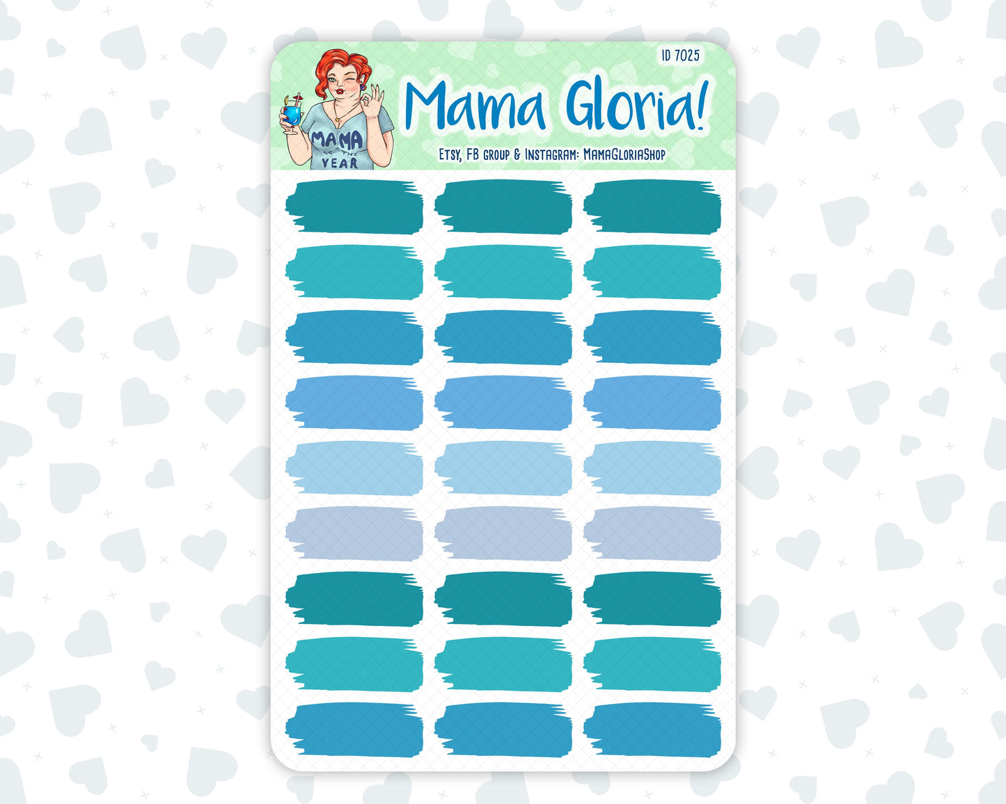 Quarter Boxes Sticker Pack - January Colors- Hourly Boxes - 2024