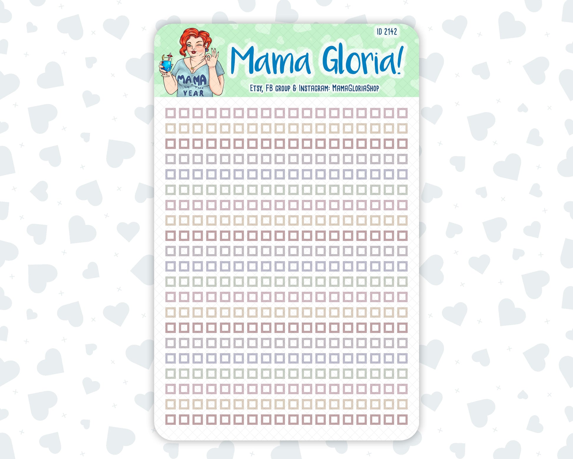 Functional Sticker Pack - Wildflowers Colors - Checkboxes - Dots - Circles 2024