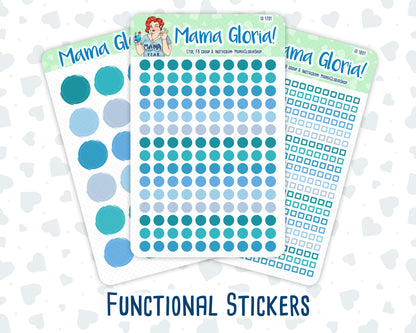 Functional Sticker Pack - January Colors - Checkboxes - Dots - Circles 2024