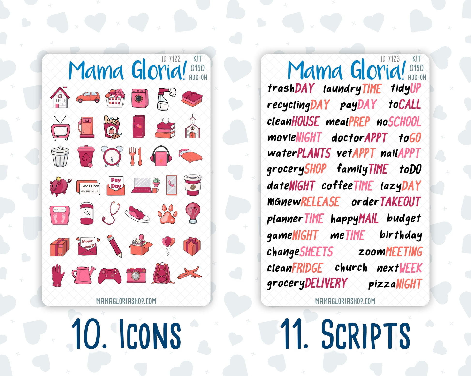 Kit 0150 Add Ons - Love Infusion - February- Planner Stickers - Kit 2024