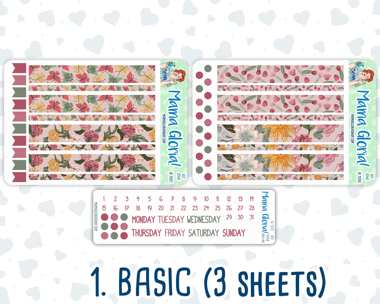 Kit 0148- A5 Daily Duo - Beloved Blossoms - February