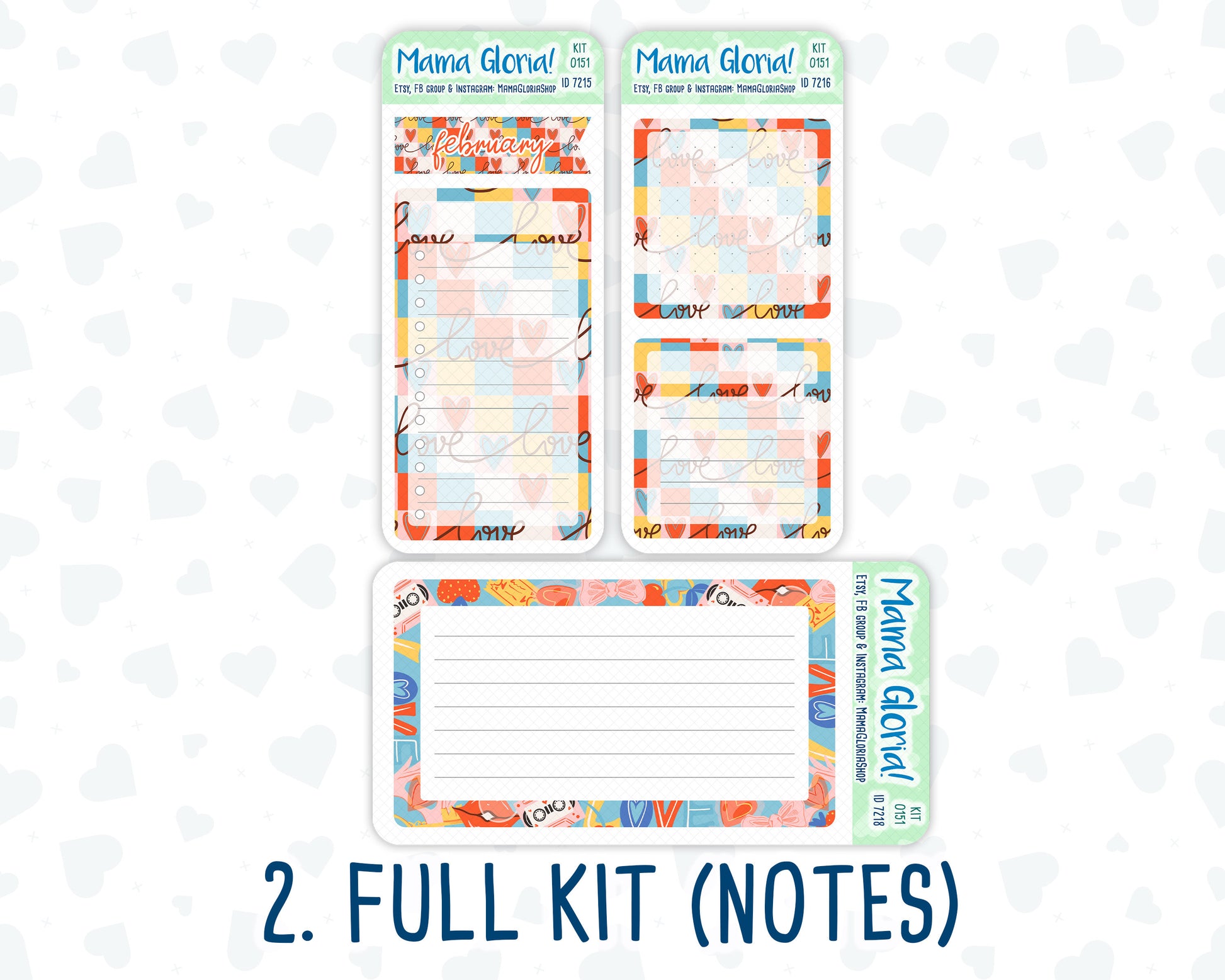 Kit 0151 - A5 - Serenade - February- Winter- Notes Pages - Dashboard Kit - Productivity Page