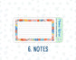 Kit 0151 - A5 - Serenade - February- Winter- Notes Pages - Dashboard Kit - Productivity Page