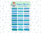 Quarter Boxes Sticker Pack - January Colors- Hourly Boxes - 2024