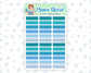 Quarter Boxes Sticker Pack - January Colors- Hourly Boxes - 2024