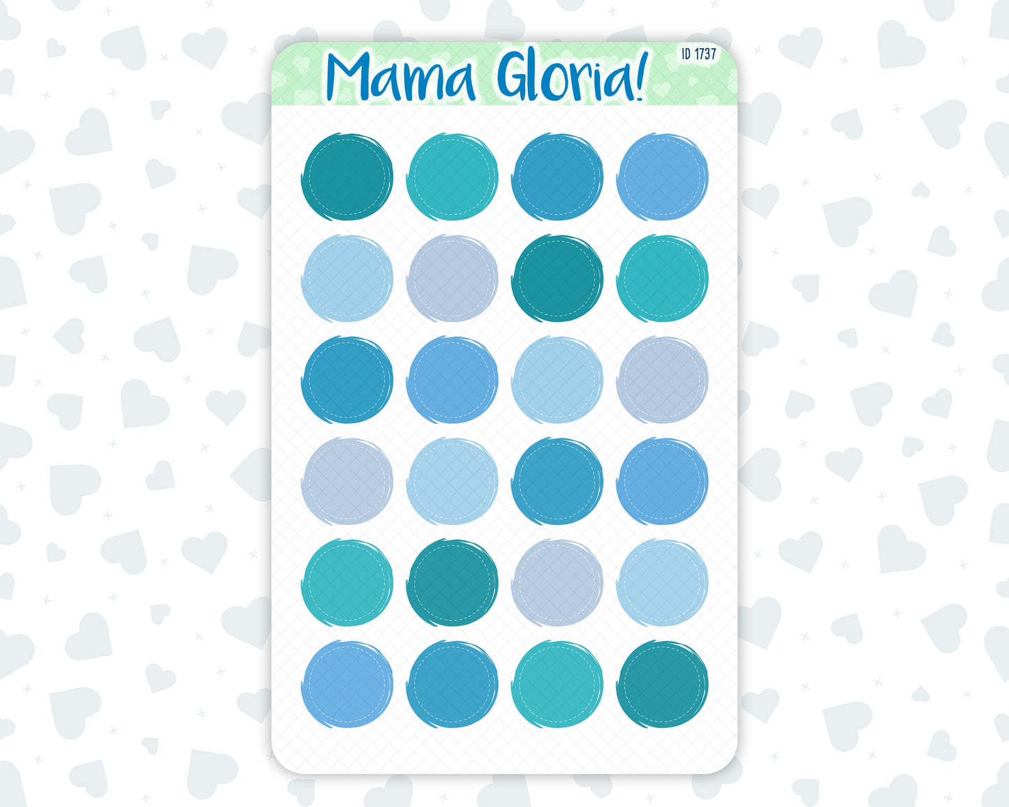 Functional Sticker Pack - January Colors - Checkboxes - Dots - Circles 2024