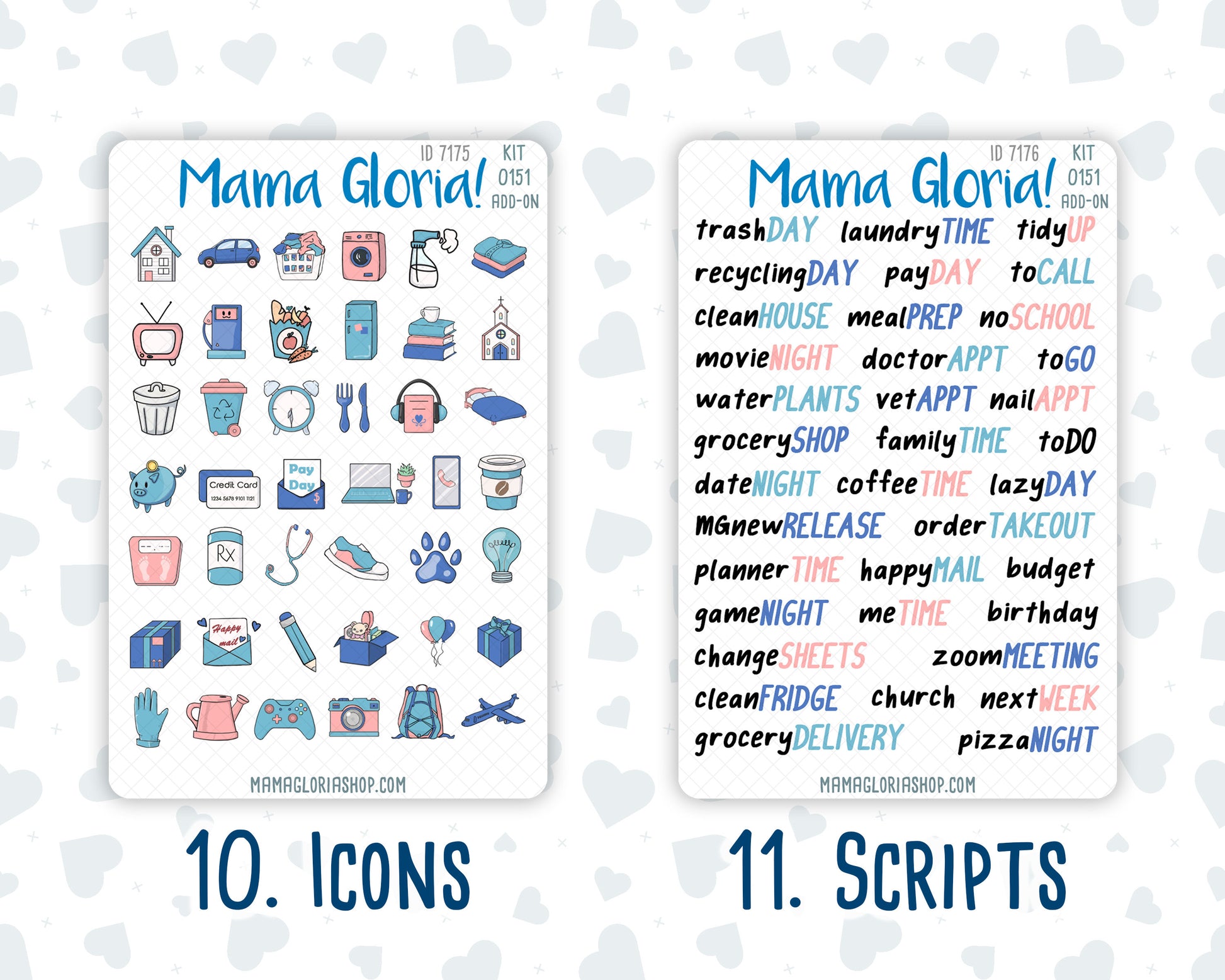 Kit 0151 Add Ons - Serenade - February- Planner Stickers - Kit 2024