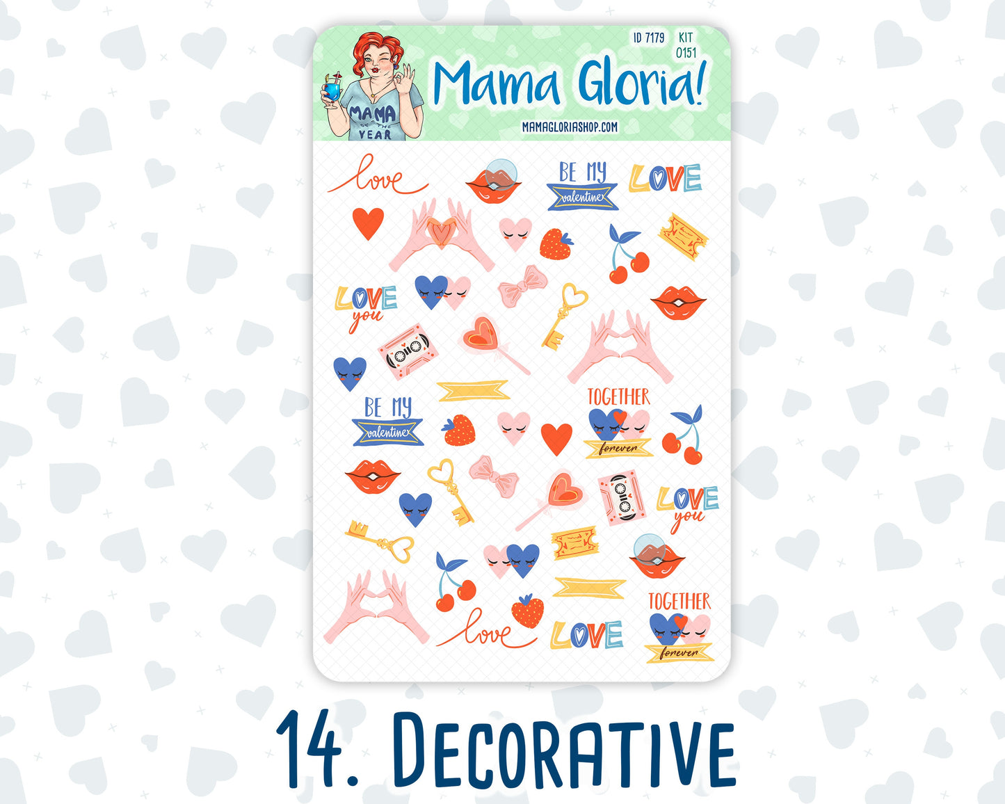 Kit 0151 Add Ons - Serenade - February- Planner Stickers - Kit 2024