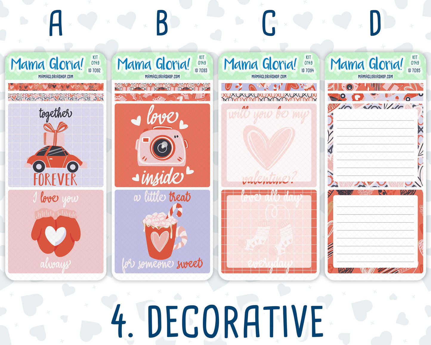 Kit 0149 7x9 Daily Duo - Valentine's Delight - February- Winter- Planner