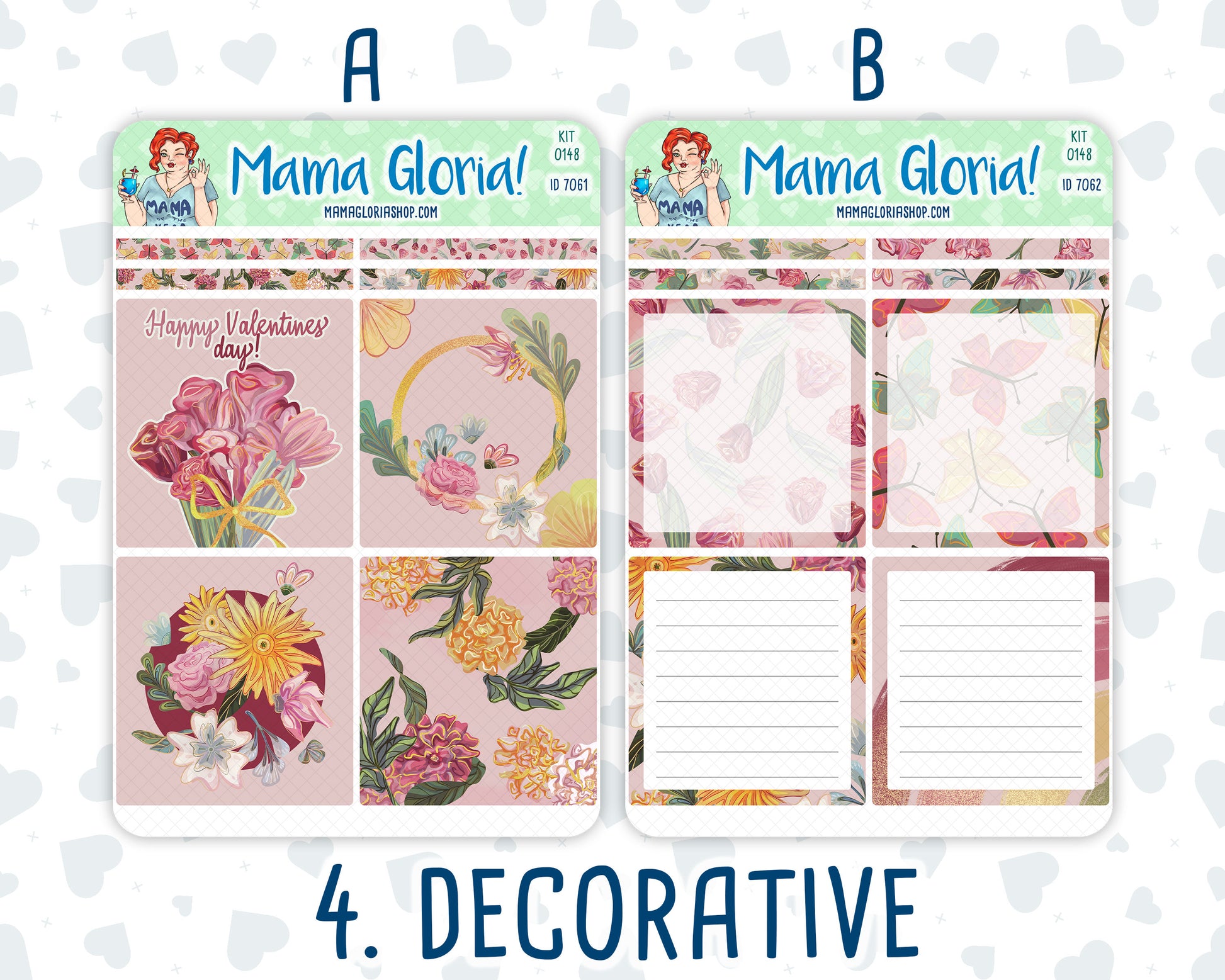 Kit 0148- A5 Daily Duo - Beloved Blossoms - February