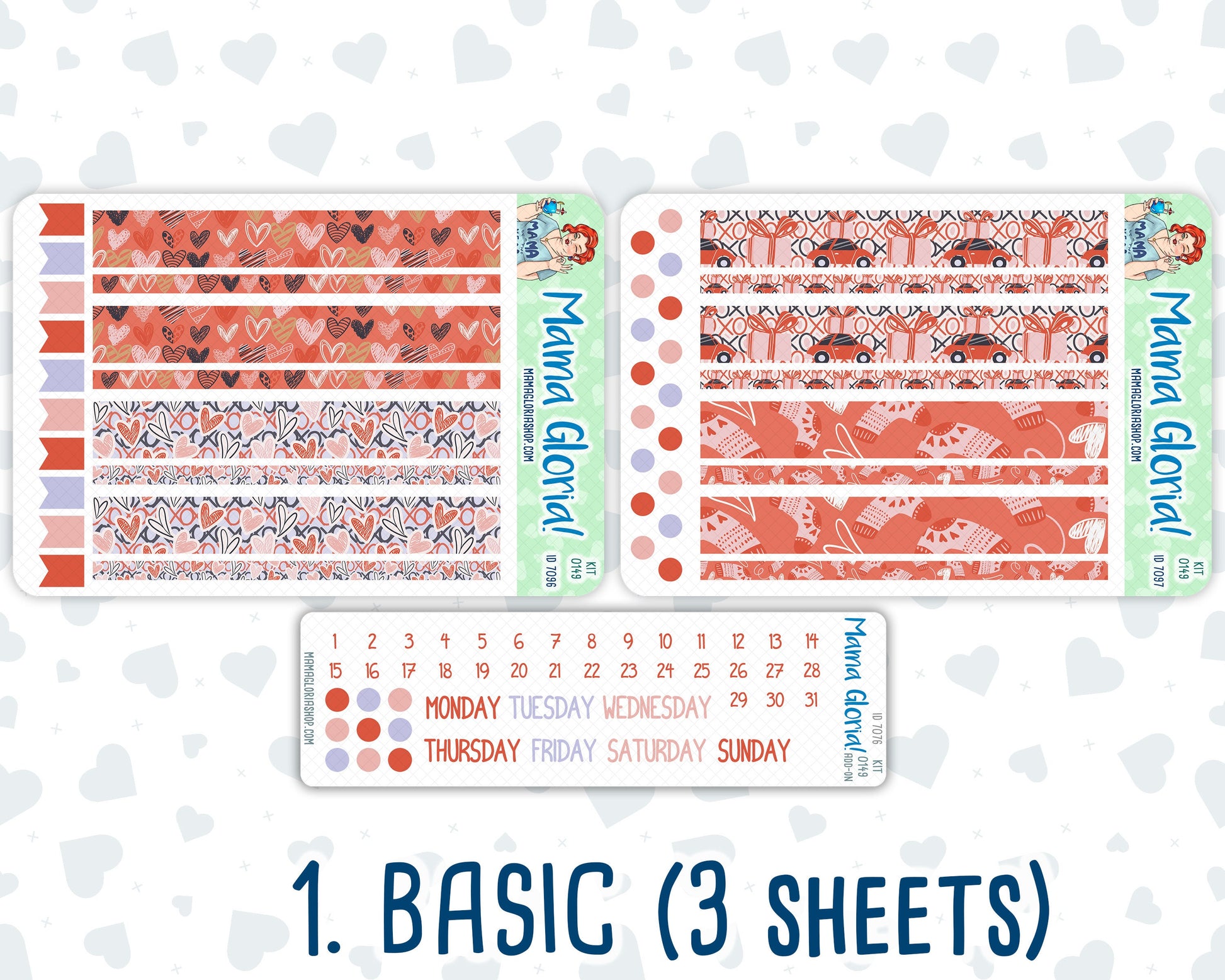 Kit 0149- A5 Daily Duo - Valentine's Delight - February