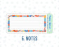 Kit 0151 - 7x9 - Serenade - February- Winter- Notes Pages - Dashboard Kit - Productivity Page