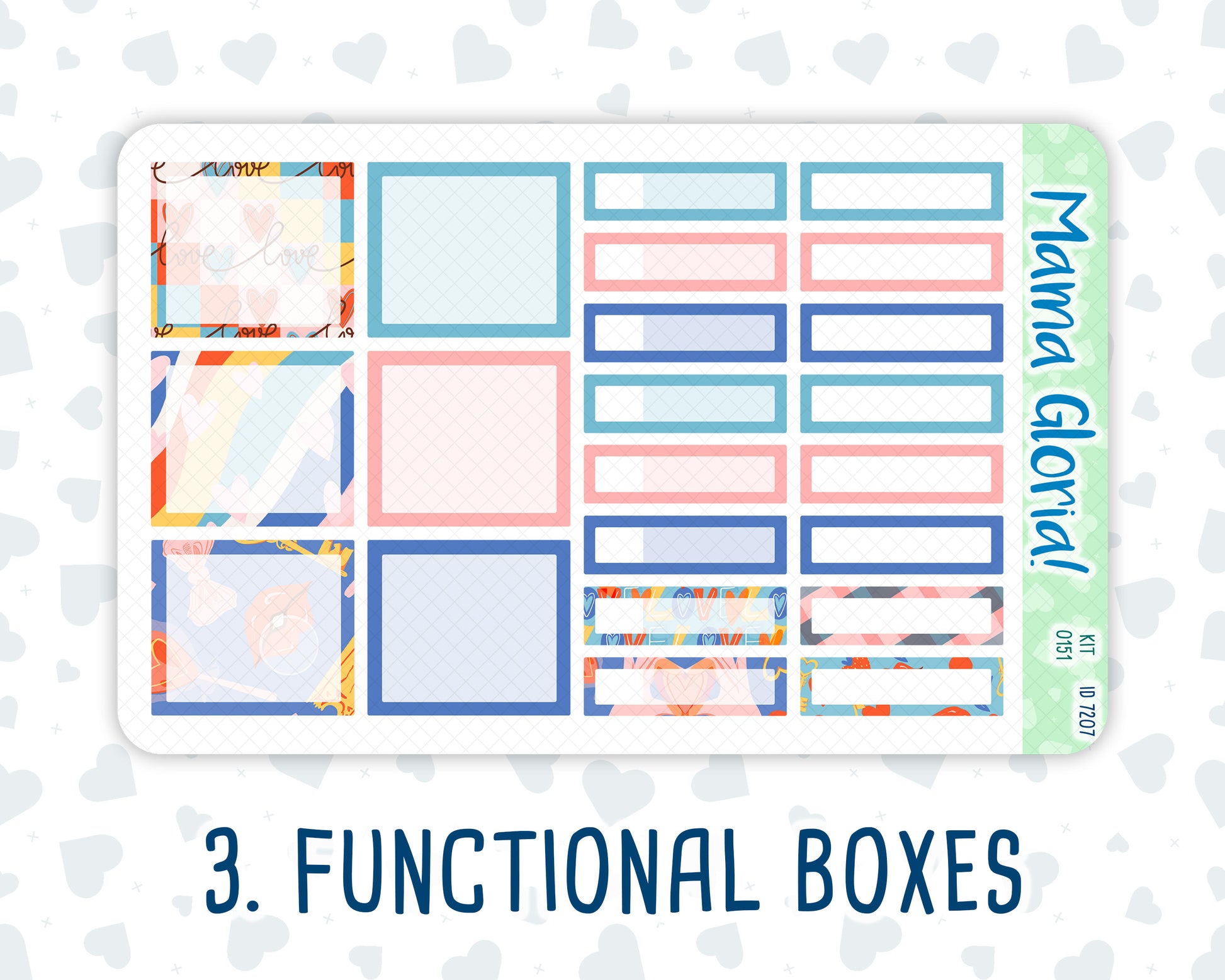 Kit 0151 -7x9 - Monthly - Serenade - February- Winter- For EC Planners