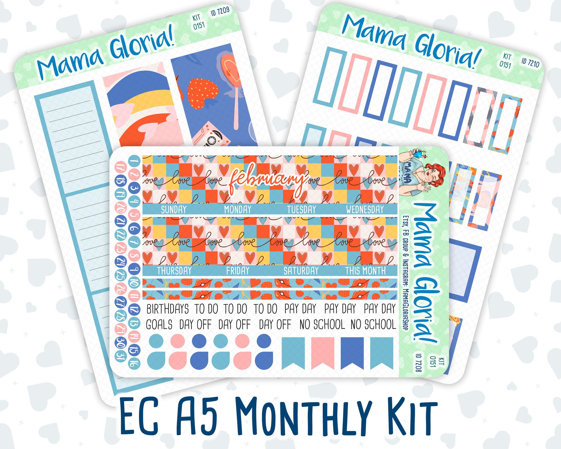 Kit 0151 -A5 -Monthly - Serenade- February- Winter Kit