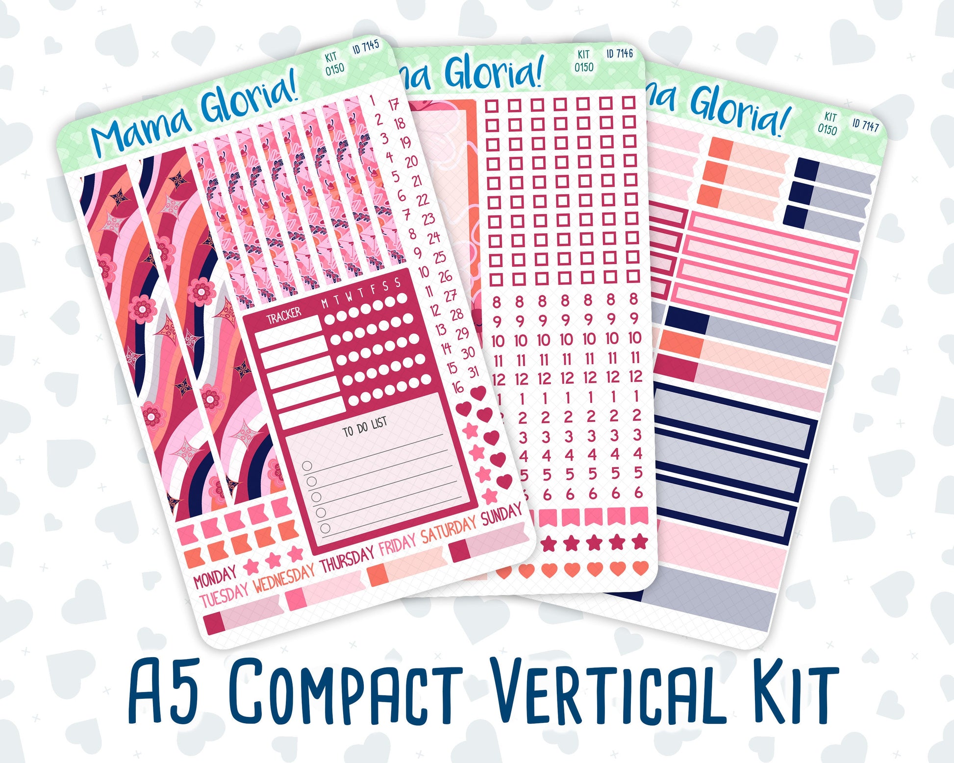 Kit 0150 - A5 Compact Vertical - Love Infusion - February Weekly