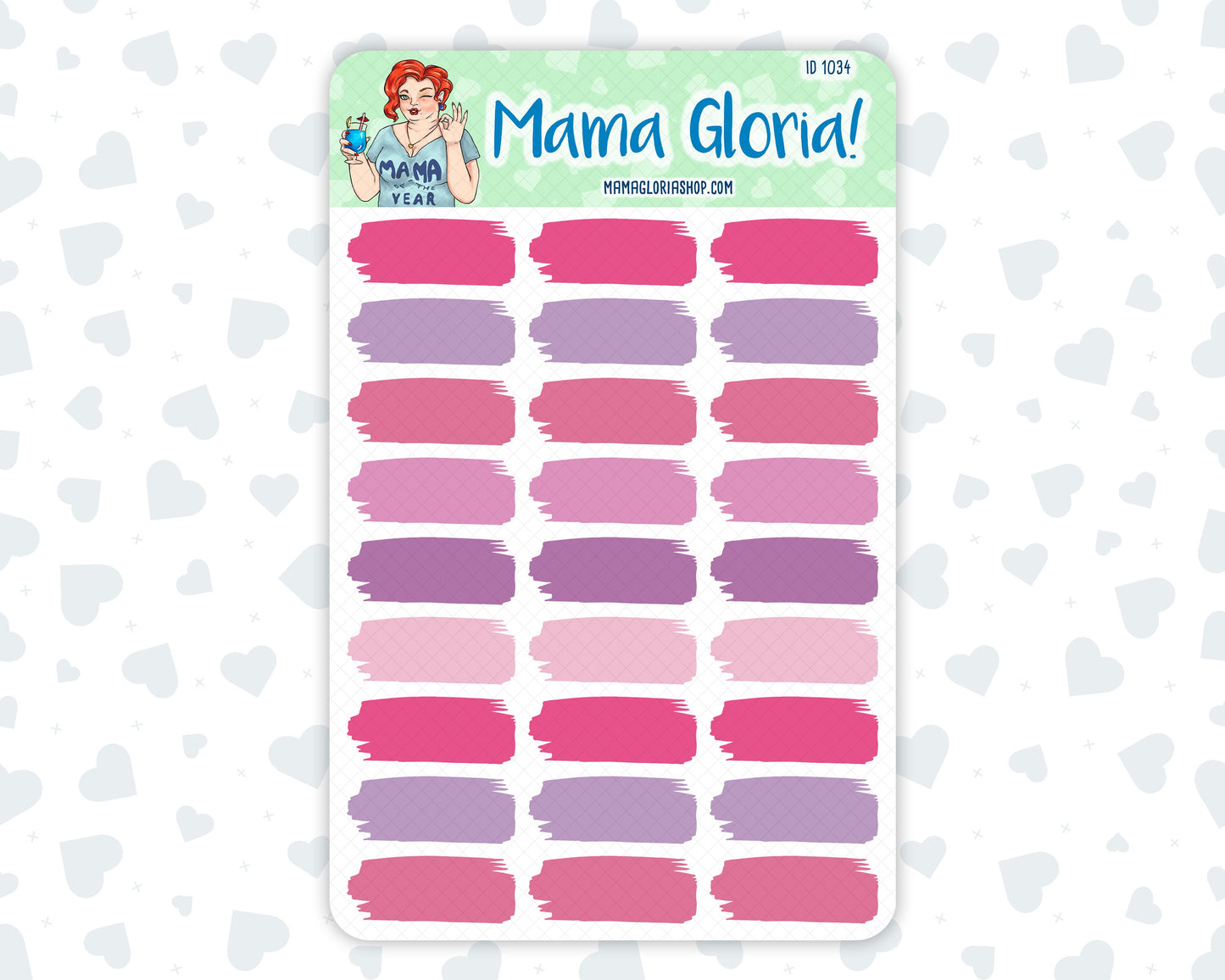 Quarter Boxes Sticker Pack - February Colors- Hourly Boxes - 2024