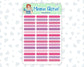 Quarter Boxes Sticker Pack - February Colors- Hourly Boxes - 2024