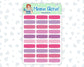 Quarter Boxes Sticker Pack - February Colors- Hourly Boxes - 2024