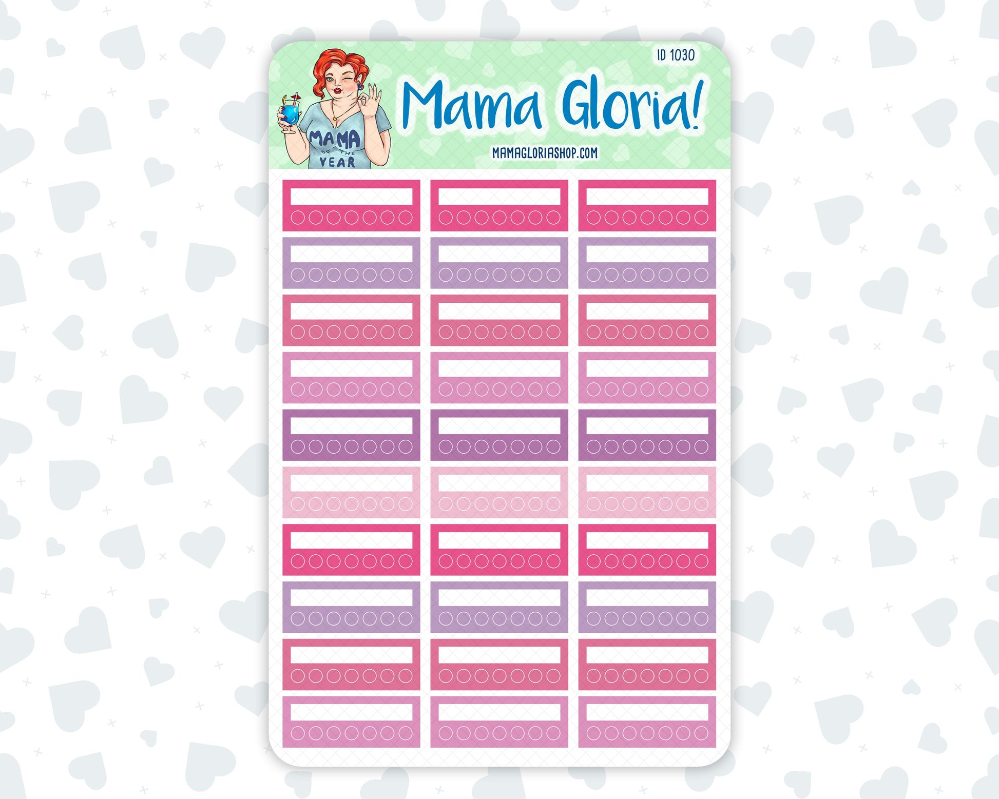 Weekly Tracker Sticker Pack - February Colors - Wildflowers Colors - 2024