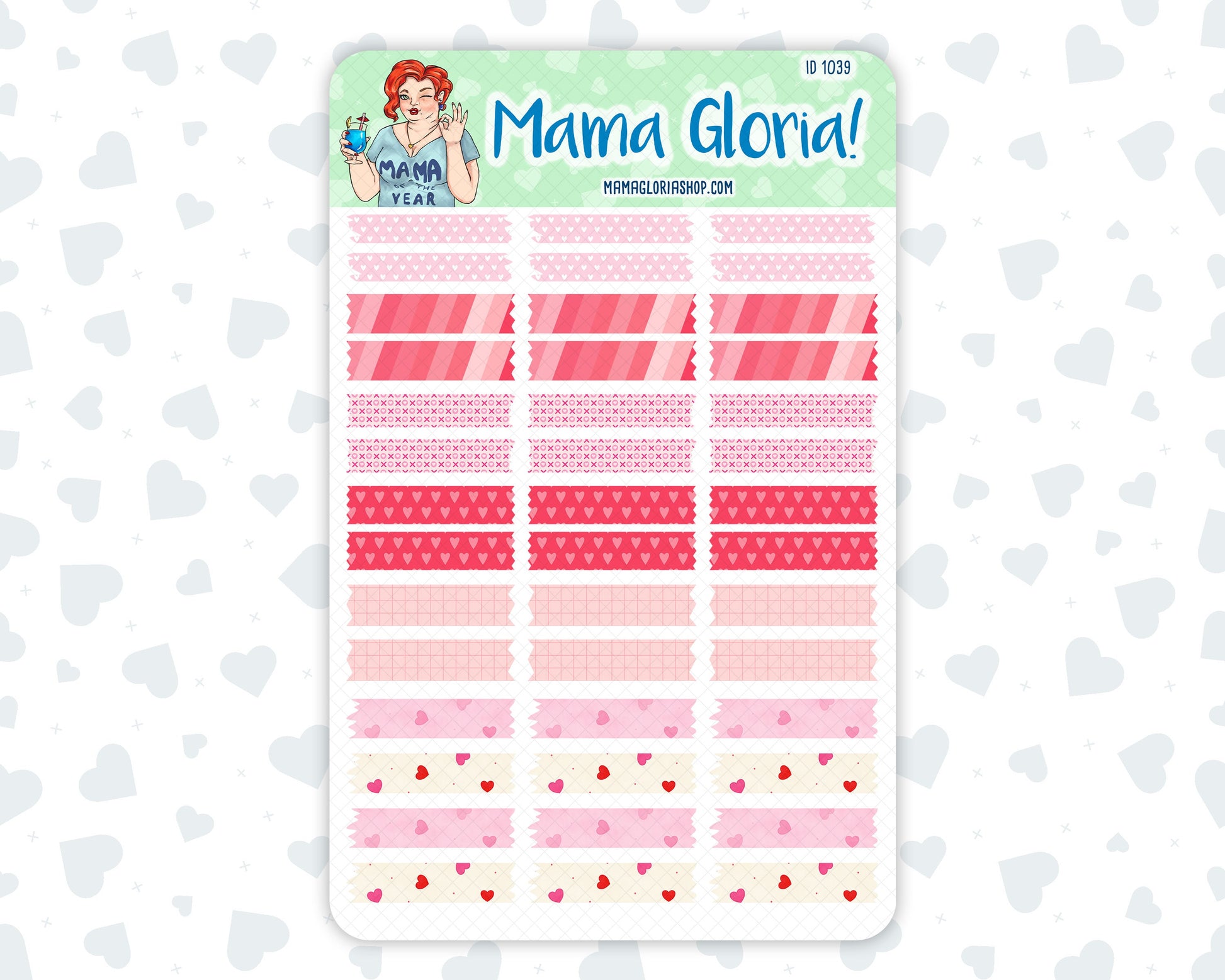 Washi Strip - Headers - February- Valentines Day- Stickers For Planner - 2024