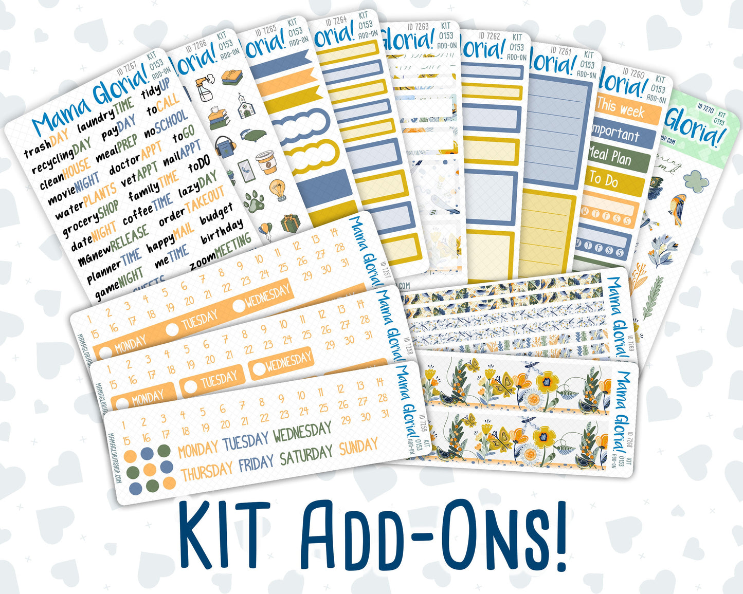 Kit 0153 Add Ons - Songbirds - March- Planner Stickers - Kit 2024