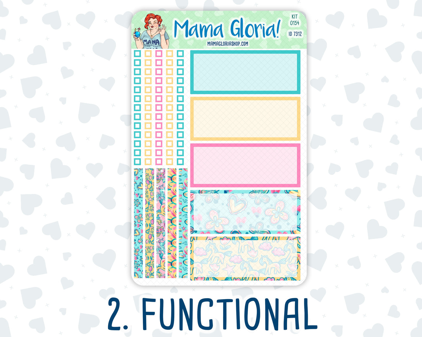 Kit 0154 7x9 Daily Duo - Unicorn Magic - March- Spring- Planner