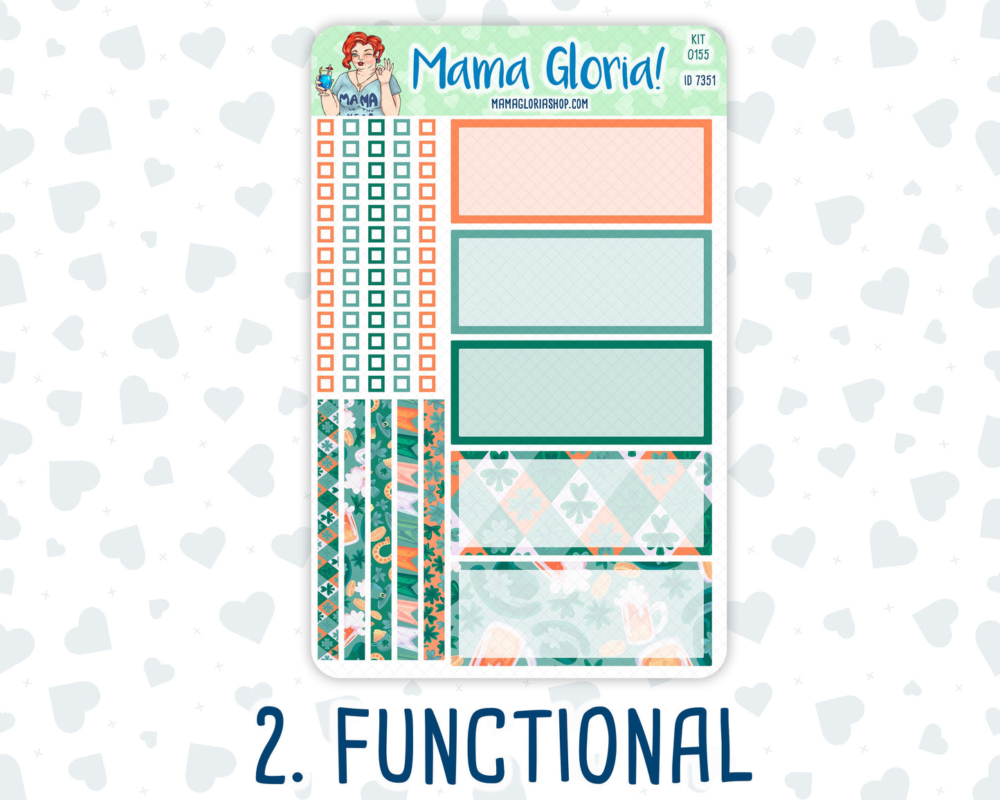 Kit 0155 7x9 Daily Duo - Lucky Charm - March- Spring- Planner