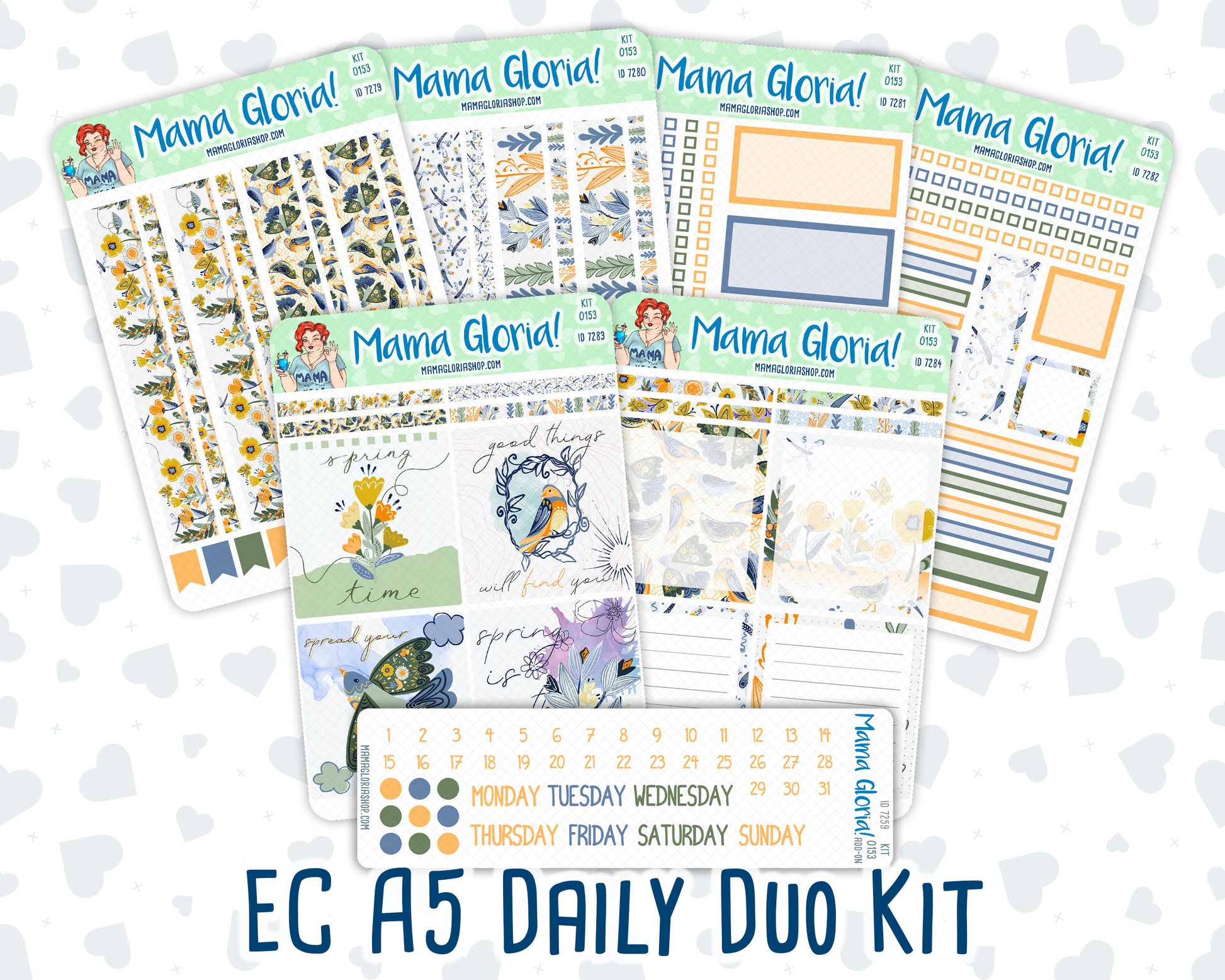 Kit 0153- A5 Daily Duo - Songbirds - March