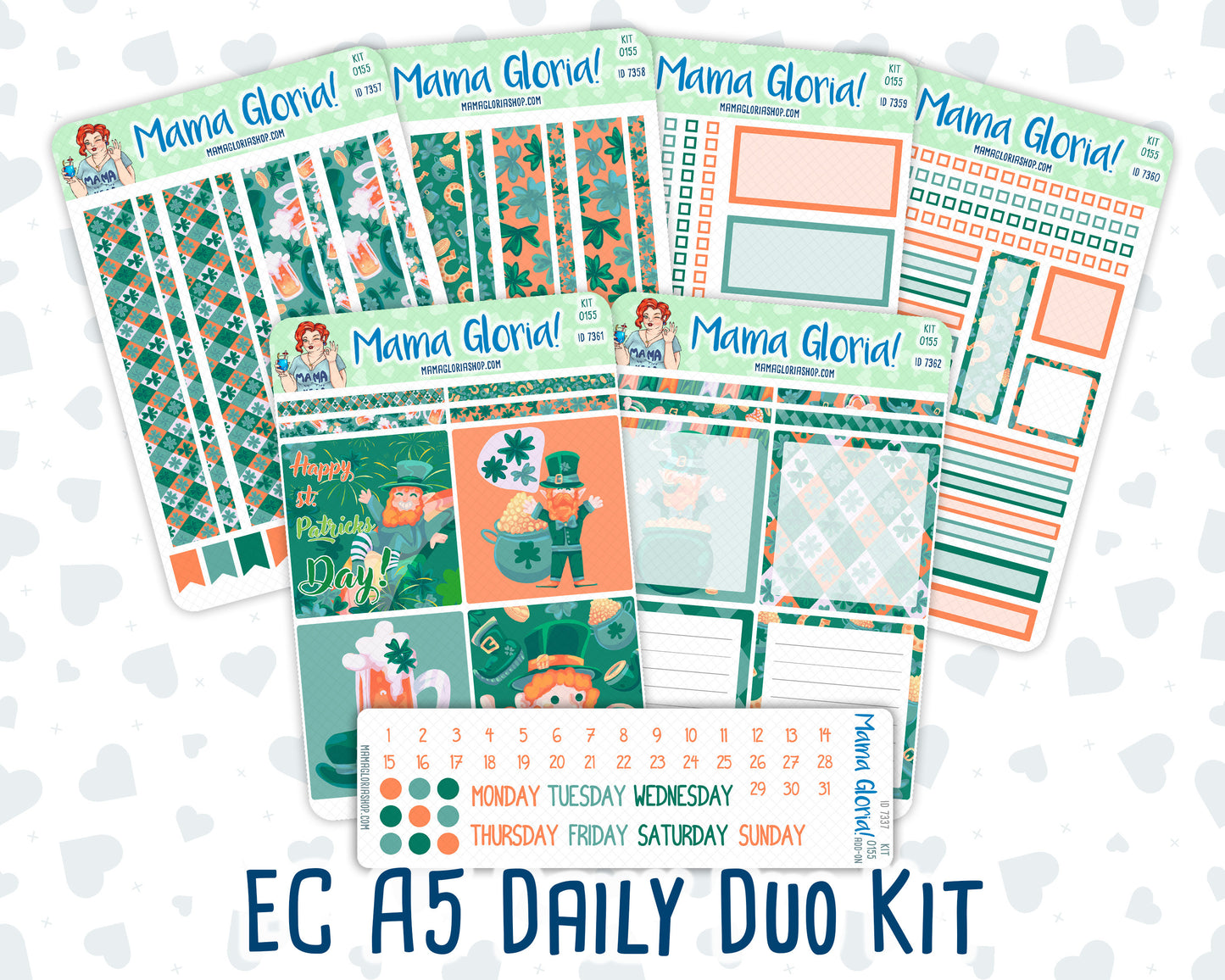 Kit 0155- A5 Daily Duo - Lucky Charm - March