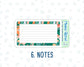 Kit 0155 - A5 - Lucky Charm - March- Spring- Notes Pages - Dashboard Kit - Productivity Page