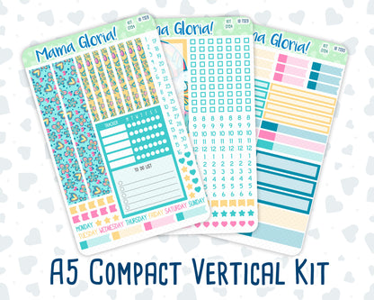 Kit 0154 - A5 Compact Vertical - Unicorn Magic - March Weekly