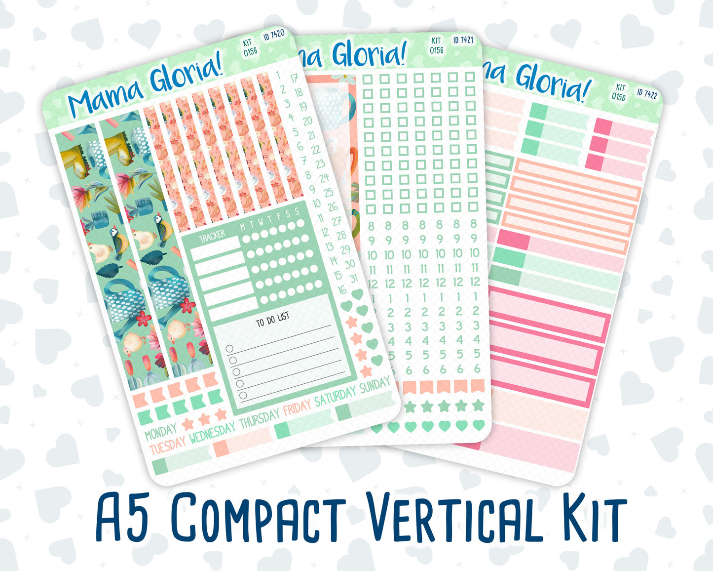 Kit 0156 - A5 Compact Vertical - Garden Therapy - March Weekly