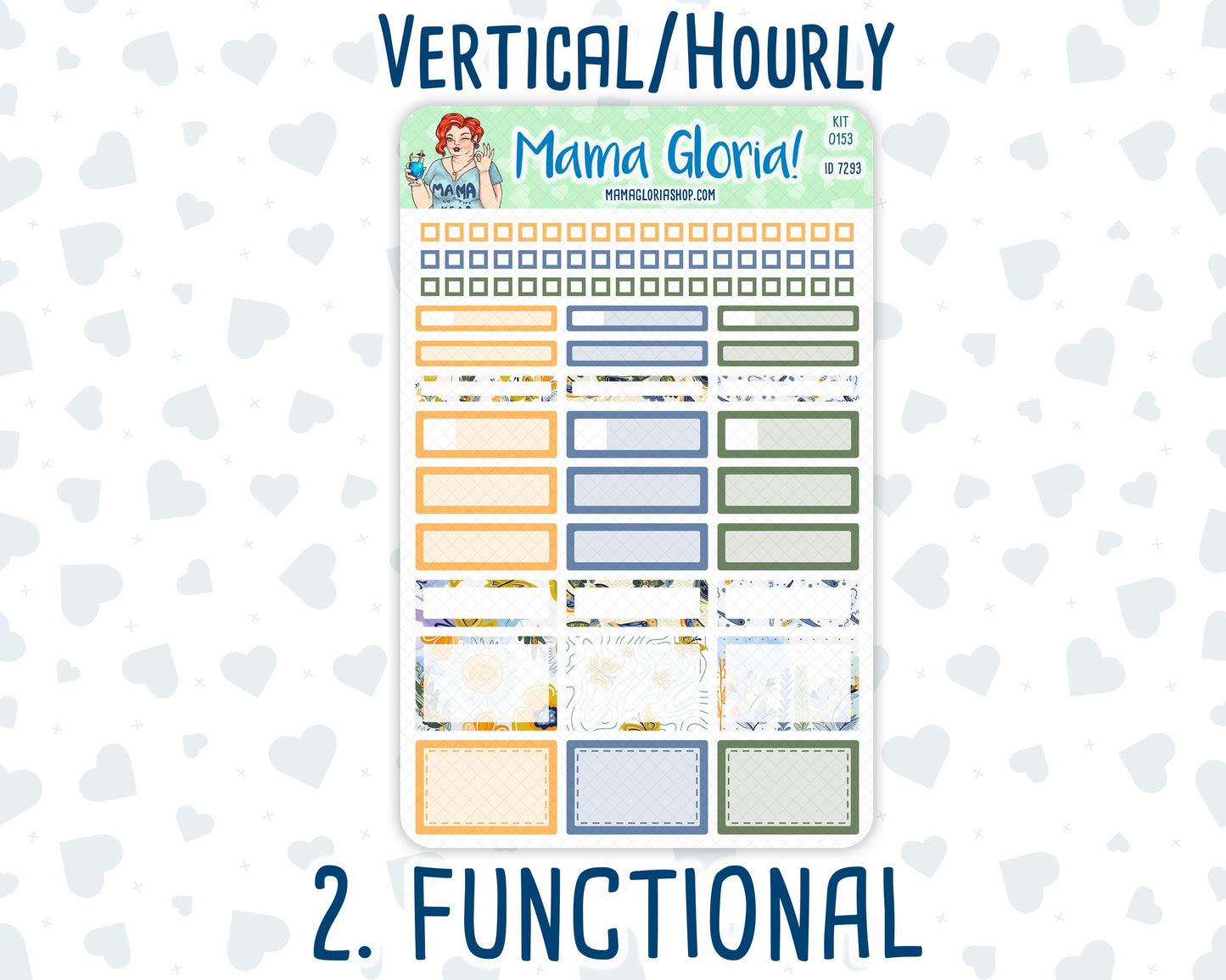 Kit 0153 -7x9 - Songbirds - March - Spring- Weekly Kit For Vertical And Hourly EC Planners