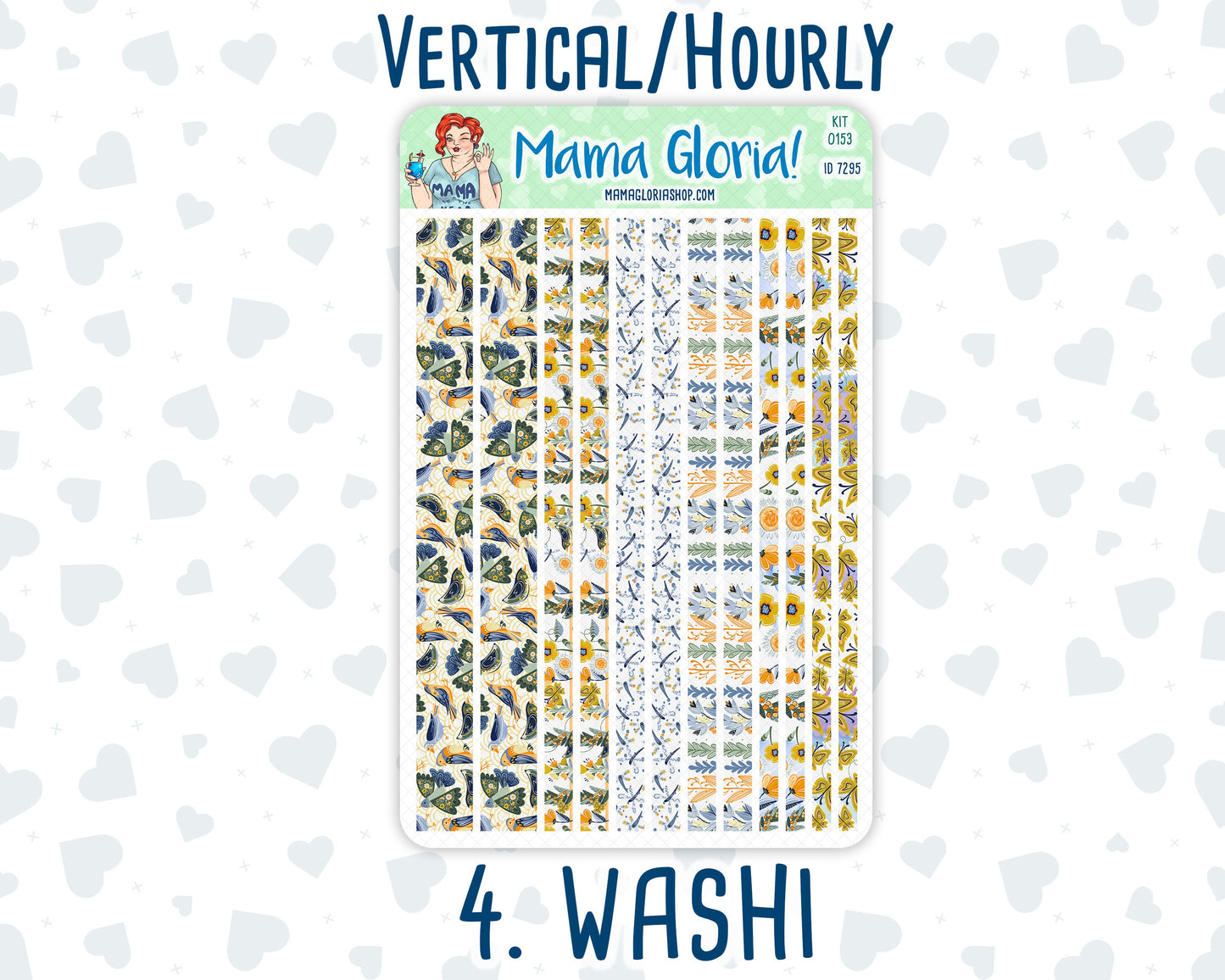 Kit 0153 -7x9 - Songbirds - March - Spring- Weekly Kit For Vertical And Hourly EC Planners