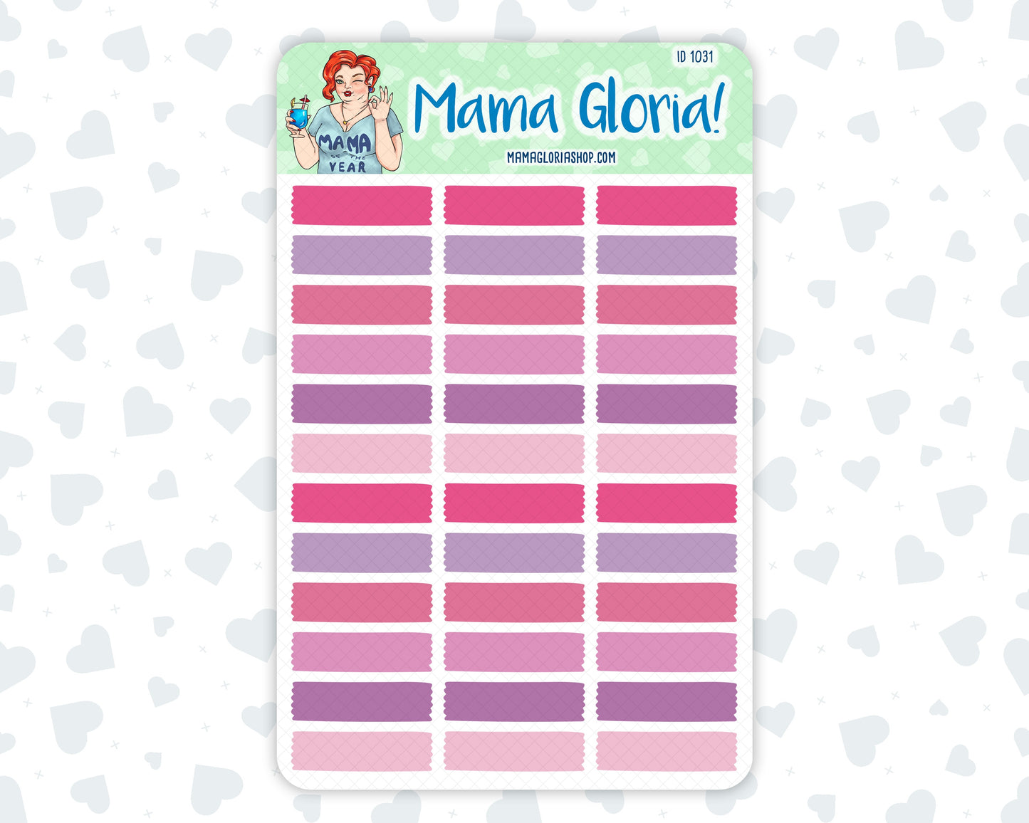 Quarter Boxes Sticker Pack - February Colors- Hourly Boxes - 2024