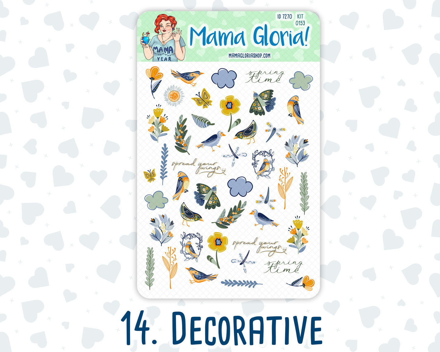 Kit 0153 Add Ons - Songbirds - March- Planner Stickers - Kit 2024