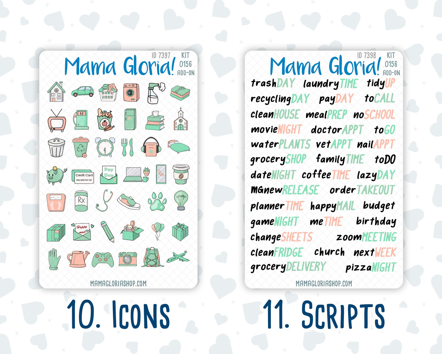 Kit 0156 Add Ons - Garden Therapy - March- Planner Stickers - Kit 2024