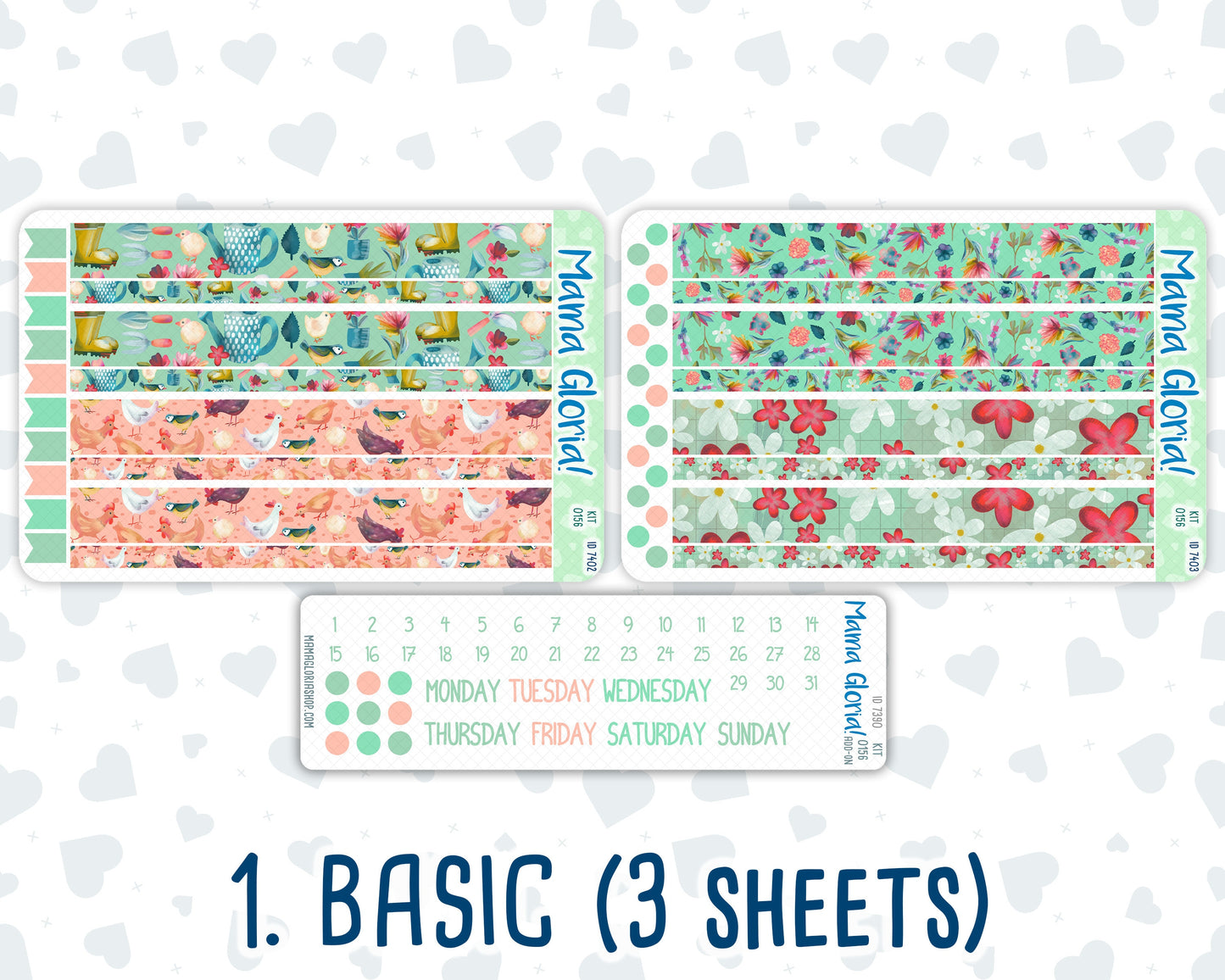 Kit 0156 7x9 Daily Duo - Garden Therapy - March- Spring- Planner