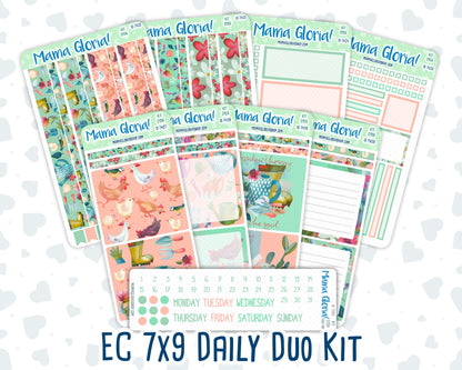 Kit 0156 7x9 Daily Duo - Garden Therapy - March- Spring- Planner