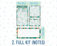 Kit 0155 - 7x9 - Lucky Charm - March- Spring- Notes Pages - Dashboard Kit - Productivity Page