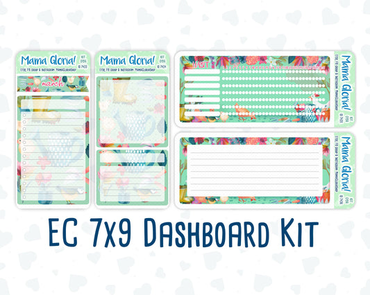 Kit 0156 - 7x9 - Garden Therapy - March- Spring- Notes Pages - Dashboard Kit - Productivity Page